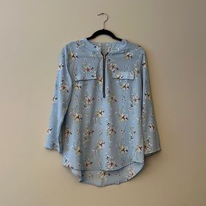Light Blue floral blouse